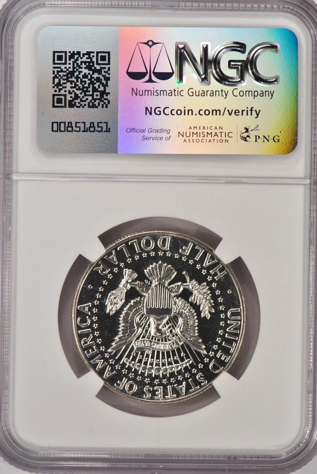 1966 SMS Kennedy Half Dollar NGC MS 66 SP66 DDO FS-105 Variety Coin 50C - Image 2 of 2