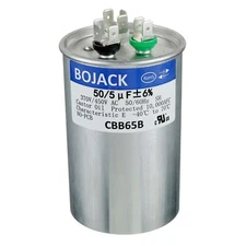 50+5uF 50/5MFD ±6% 370V/440V CBB65 Dual run circular start capacitor for AC m...