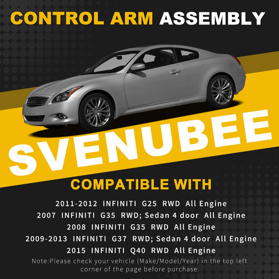 4x Brazo de control inferior superior delantero con conjunto de rótula para INFINITI G25 G35 G37 Foto 3 de 4