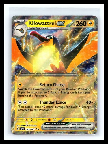 💥 KILOWATTREL EX SURGING SPARKS HOLO FOIL - 2024 POKEMON TCG # 68/191