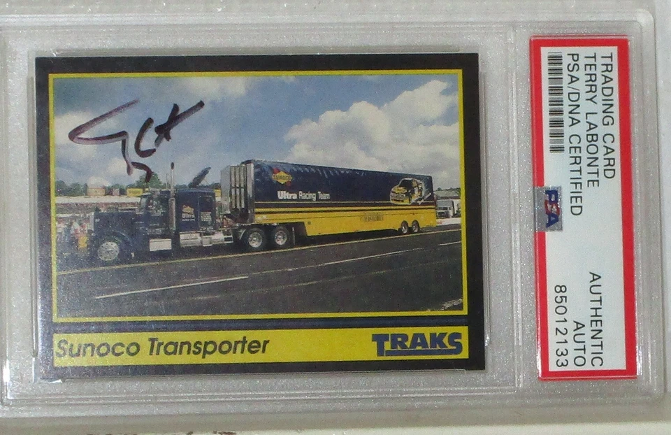 1991 TRAKS TERRY LABONTE AUTOGRAPHED CHECKLIST CARD #194 PSA/DNA AUTHENTIC AUTO - Image 3 of 4