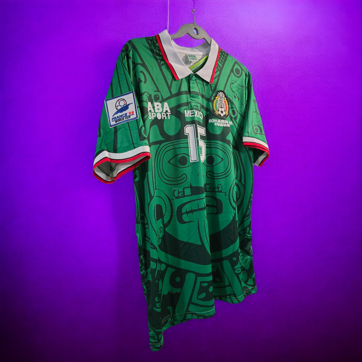 Mexico Home World Cup 98 - HERNANDEZ # 15 - Football Soccer