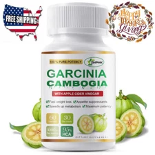 Garcinia Cambogia ACV Capsules 3000mg For Fat Burn Weight Loss Detox Keto Diet