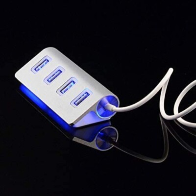 Aluminiumlegierung Super High Speed 4 Ports USB Hub USB Splitter Adapter