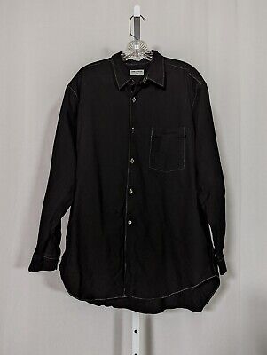 Comme des Garcons Homme Plus AD 1998 Black Contrast Stitch Work Shirt Japan  | eBay