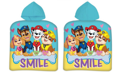 Paw Patrol Kinder Poncho Kapuze Duschtuch Badetuch nickelodeon  50 x 100cm