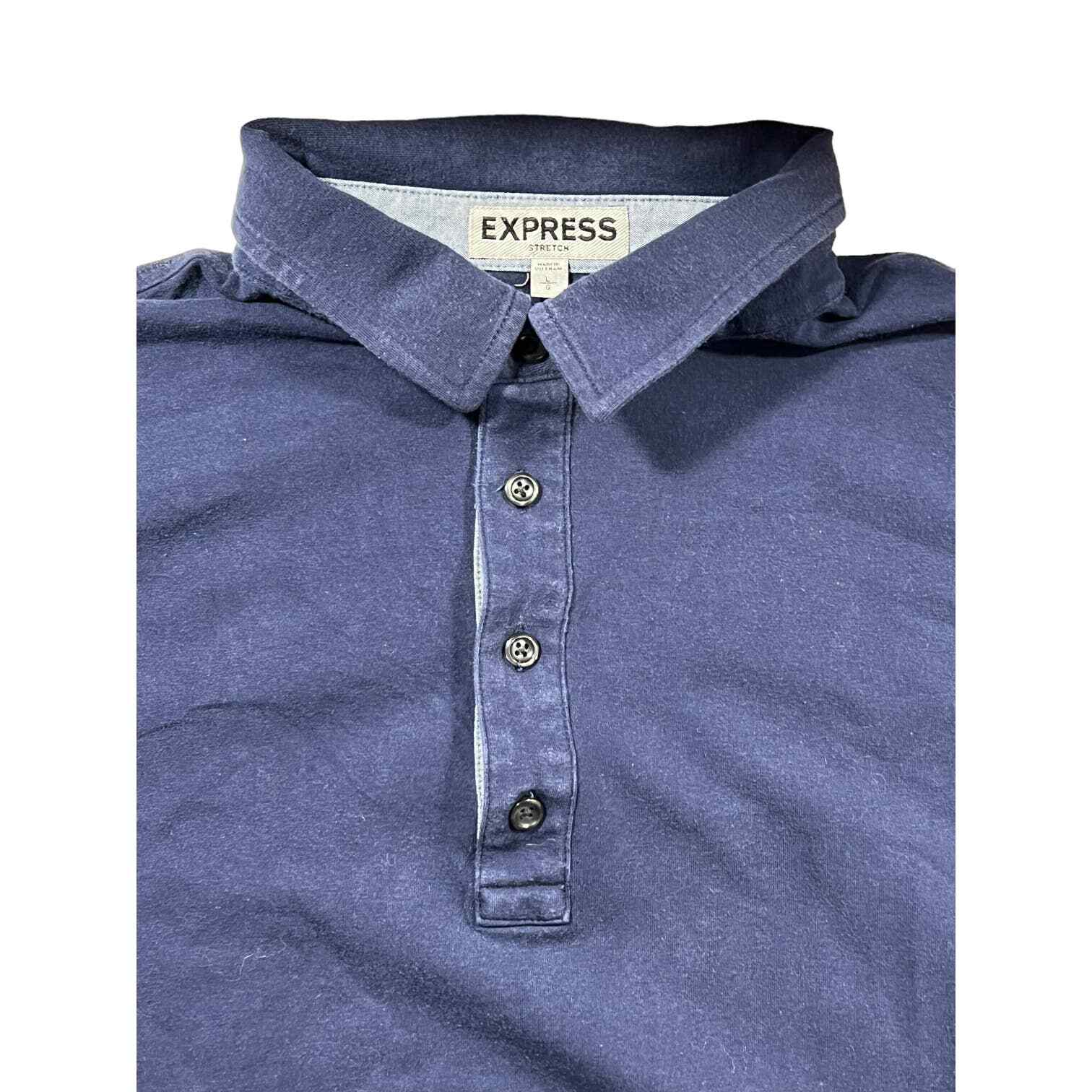 Express Men's Collared Shirt Solid Blue Light Blu… - image 2