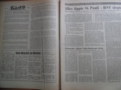 SPORT MAGAZIN KICKER 21 1949 Jackl Streitl Bayern-Ulm Pauli  5:3