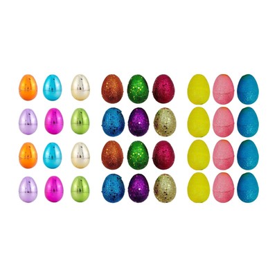 12Pcs Fillable Easter Eggs Toys Filling Fillable Surprise Eggs Colorful Basket