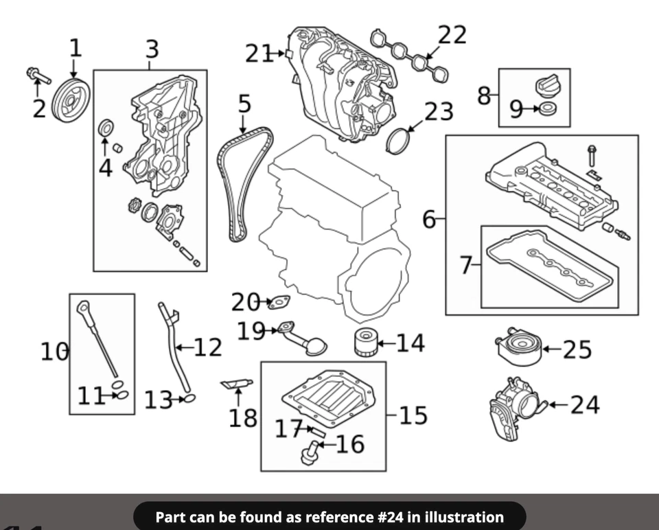 OEM 35100-2C900 Throttle Body Assembly Ups/Fedex for Kia Stinger 2018~2020 - Imagem 4 de 4