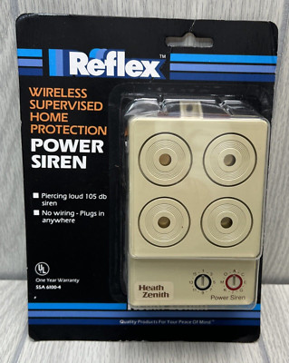 Home Alarm Wireless Power Siren Protection Plug In SSA6100-4 Heath Zenith