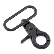 38mm Black Metal Swivel Snap Hook Clip Bag Belt Strap Webbing Type Buckle Clasp