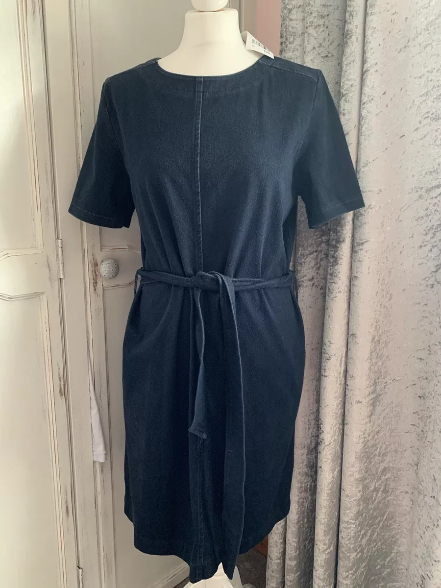 Denim dress with tie best sale belt