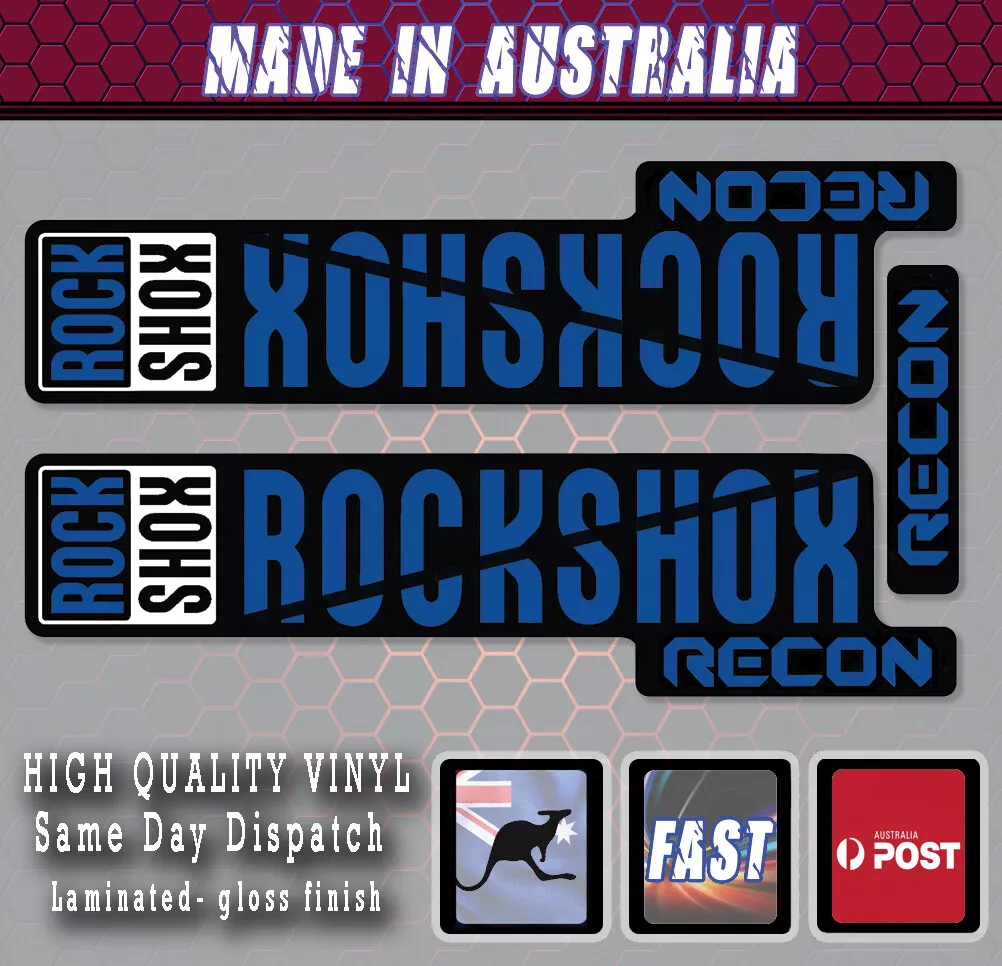 Rockshox RECON style Fork Decal slate Dark Blue Black Stickers