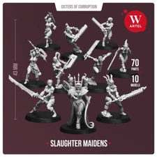 Slaughter Maidens Artel W 28mm Sisters of Battle Slaanesh Miniatures