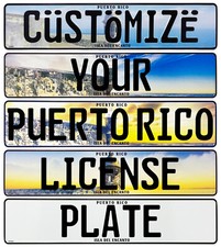 Puerto Rico Embossed Custom License Plate Puerto Rico Embossed Custom License Plate