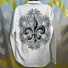 Affliction Style Button Down Shirt Premium Culture Big Logo Size Medium