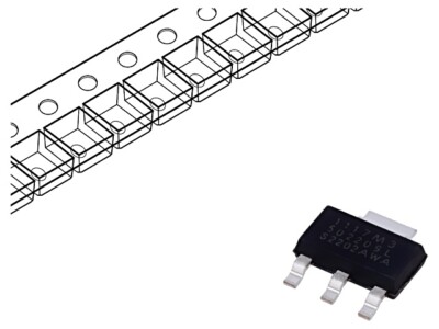 5X SPX1117M3-L-5-0/TR IC: Spannungsstabilisator LDO,Linie,nicht geregelt 5V 0,8A