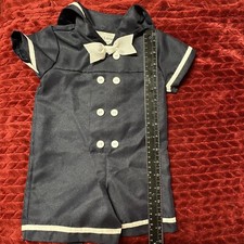 Rare Editions Boys Blue Sailor Bodysuit Romper 12M