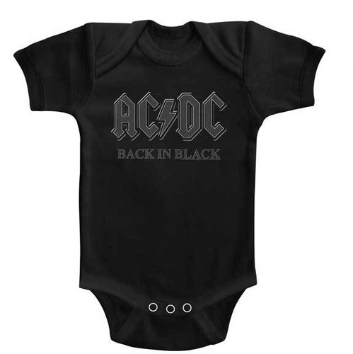 ACDC Back In Black Baby Romper Onezies 6-24 Month | eBay