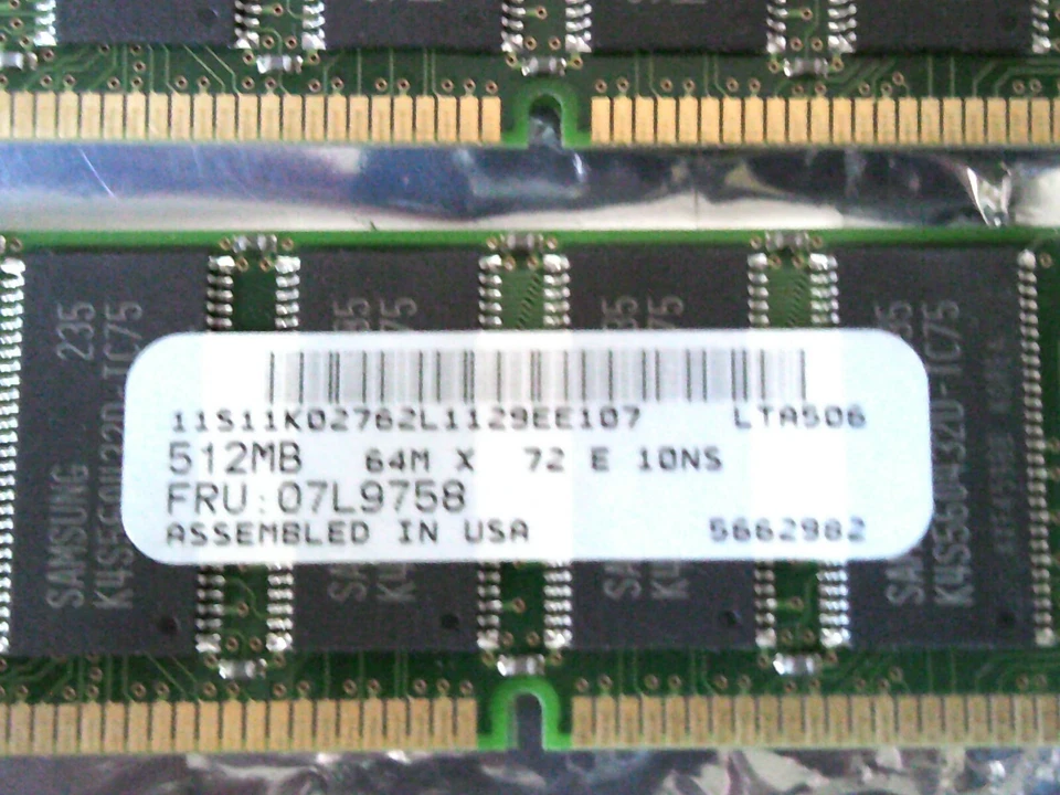 IBM 2GB 4 X512MB 07L9758 200 PIN 10NS SDRAM Genuine IBM Memory Module - Image 3 of 4