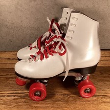 DOMINION MARATHON II ROLLER SKATES WHITE ROLLER BONES WOMENS 9 HIGH TOP