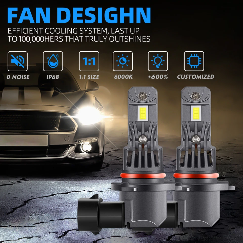 9005(HB3)+9006(HB4) LED Headlight Halogen Bulb For Honda MDX 2003-2007 6000k - image 2 of 4