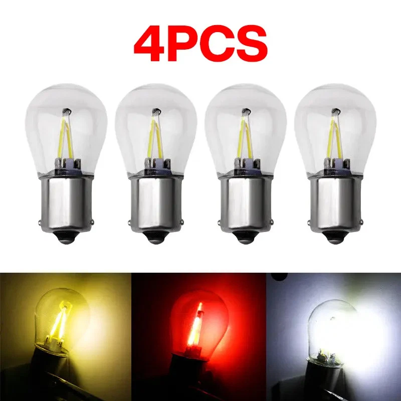 4x P21W 1156 BA15S Auto LED 12V Rücklicht Blinker Birne Licht Lampe Bremslicht - Bild 1 von 4