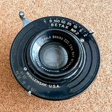 Wollensak Velostigmat Wide Angle Series III f 9.5 Vintage Lens with Shutter
