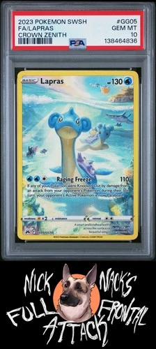 2023 Pokemon Sword And Shield Crown Zenith #GG05 Fa/Lapras Crown Zenith PSA 10
