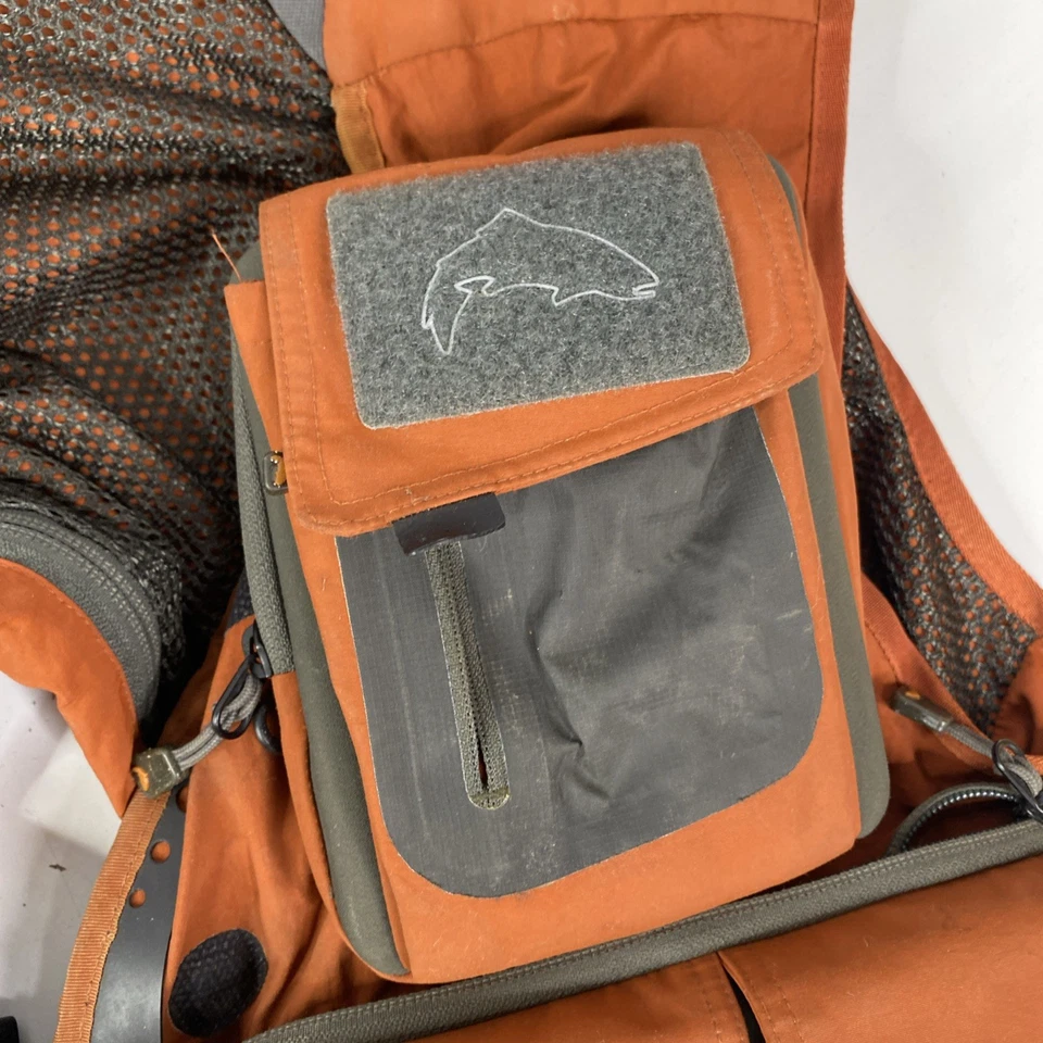 Simms Fly Fishing Vest Orange XL - Image 4 of 4