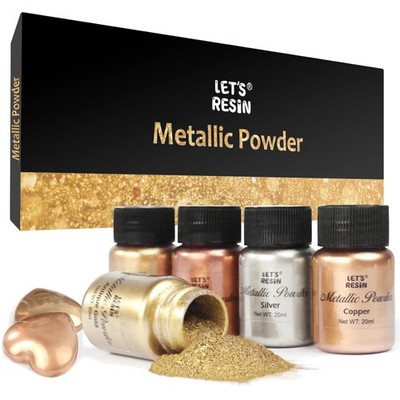 Metallic Mica Pulver Set - 5 Stück 20ml Epoxidharz Farbe, Seifenfarbe Pigment...