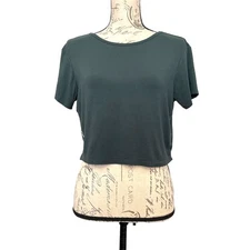 Alphalete Womens Active Top Size XL Green Workout Yoga Athleisure Lightweight