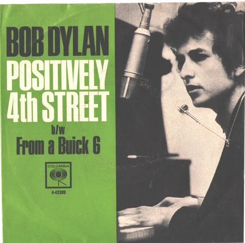 BOB DYLAN--PICTURE SLEEVE + 45--(POSITIVELY 4th STREET)--PS--PIC--SLV