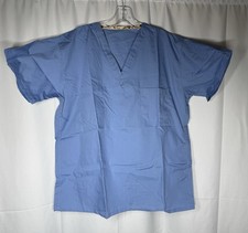BRAND NEW Fashion Seal Healthcare Blue Scrub Top-Medium Pack Of 6