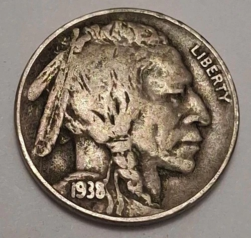 1938-D Buffalo Nickel- FULL HORN-Extra Fine Better Date Nice Original Coin BN828