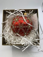 Hallmark 2016 Ornament  - Christmas Snowflake Ball - Heritage  -  Glass - Poland