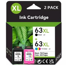 63XL Ink Cartridges for HP Ink OfficeJet 3830 3836 4650 5255 ENVY 4512 4520 4528