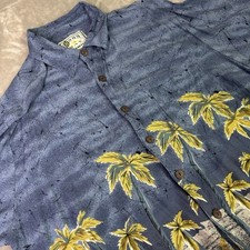 Hana Bay Mens Shirt Large Floral Tropical Hawaiian Button Island Vintage