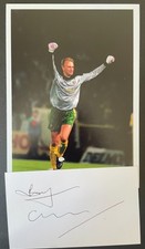 Bryan Gunn Signed Autograph White Index Card Norwich City Football & Free Photo