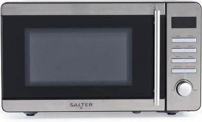 Salter 20L Digitale Mikrowelle 800W - Edelstahl & Schwarz, Auftauen, 10 Power L
