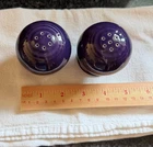 Fiesta ware salt and pepper shakers, purple/mulberry, retired color.