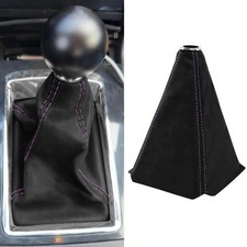 Car Shift Boot Cover, Stick Shift Cover, Suede Leather Manual/Automatic Shift...