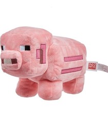 Mattel Mojang Studios Minecraft 9 inch Plush Pig Stuffed Animal NEW WITH TAGS