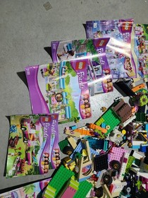 Huge LEGO Friends Bulk Lot Bricks Base Plates Instruction Mixed Parts