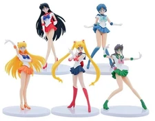 Set of 5 Sailor Moon Mars Mercury Jupiter Venus Action Figures Anime 7 Inches