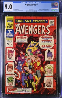 Avengers Annual #1 1967 CGC 9.0 White Pages (Marvel comics)