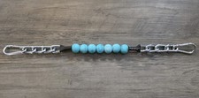 BRAND NEW Cracked Turquoise Beaded Curb Strap By ALW Equine