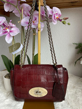 Mulberry Leder Umhängetasche Burgundy Krokop...
