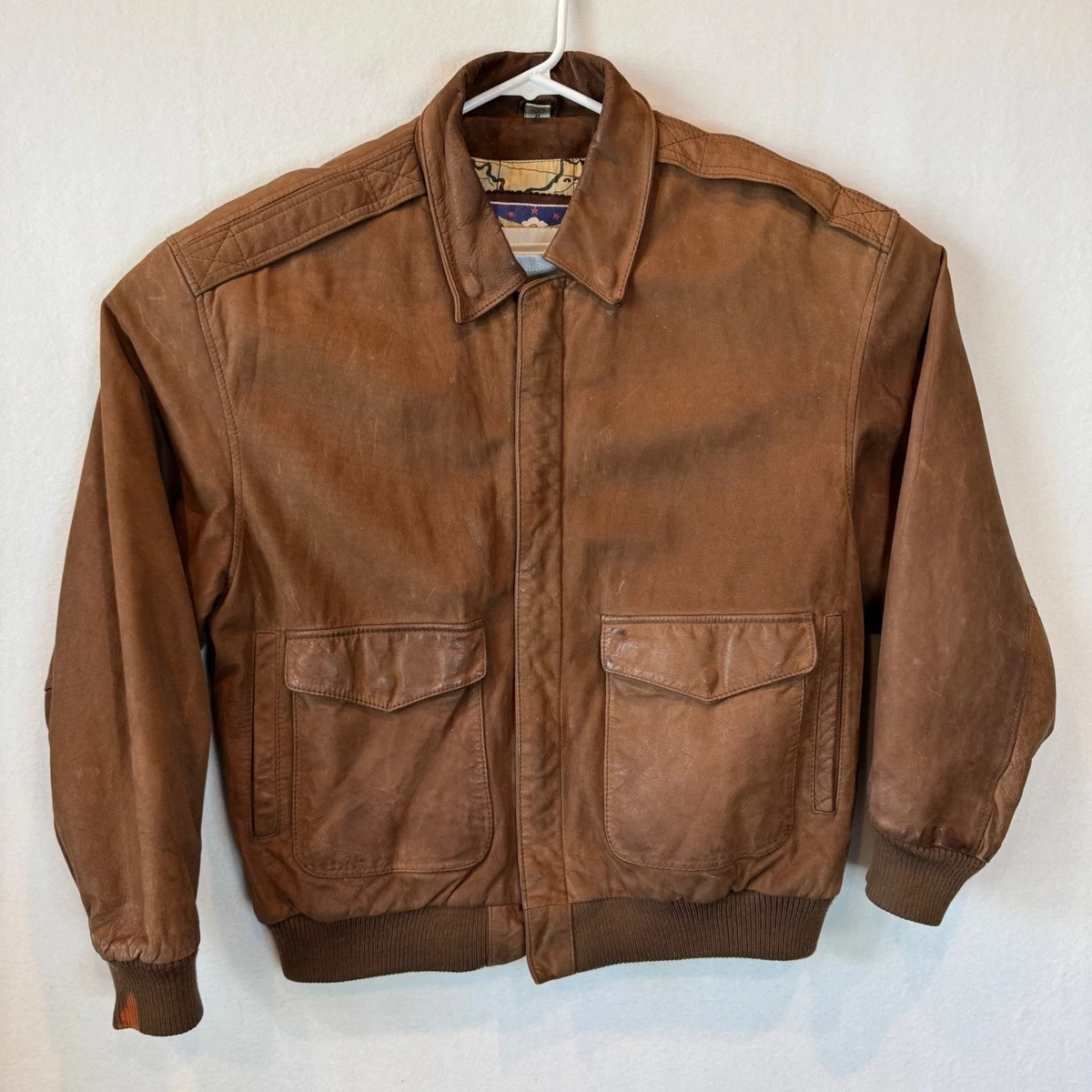 25+ Brown Leather 1990s Vintage Outerwear Coats & Jackets for Men